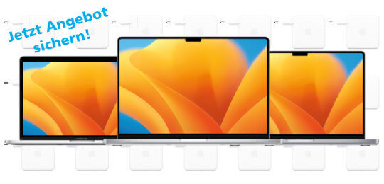 Unser Angebot des Monats im Juni 2023: Sichern Sie sich jetzt kostenlos ein zweites Ladegerät zu jedem neuen MacBook.
